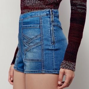 Free people high rise denim shorts